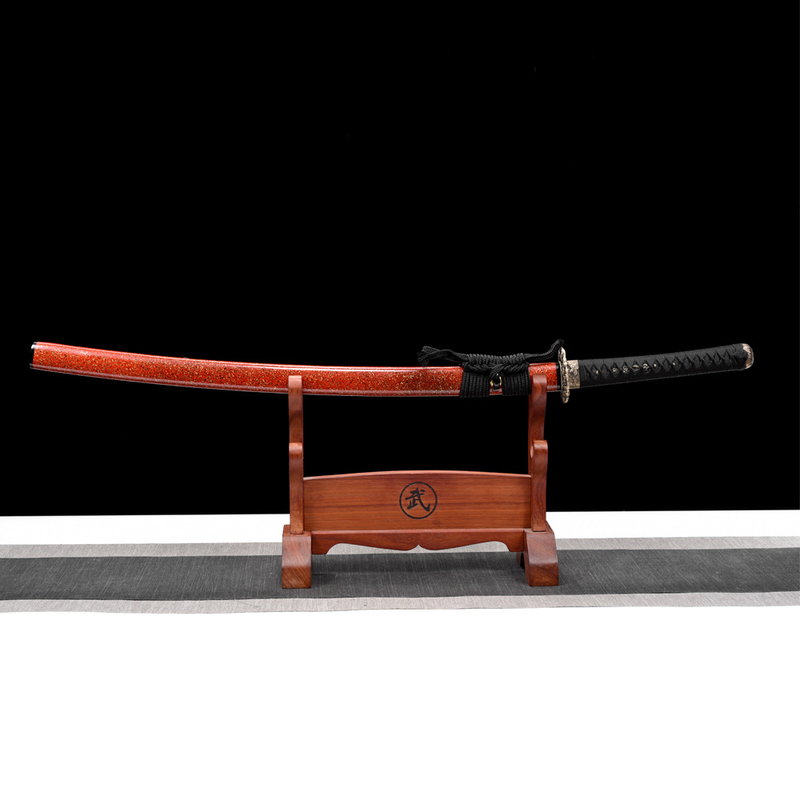 T10 Carbon Steel Japanese Red and Gold Katana