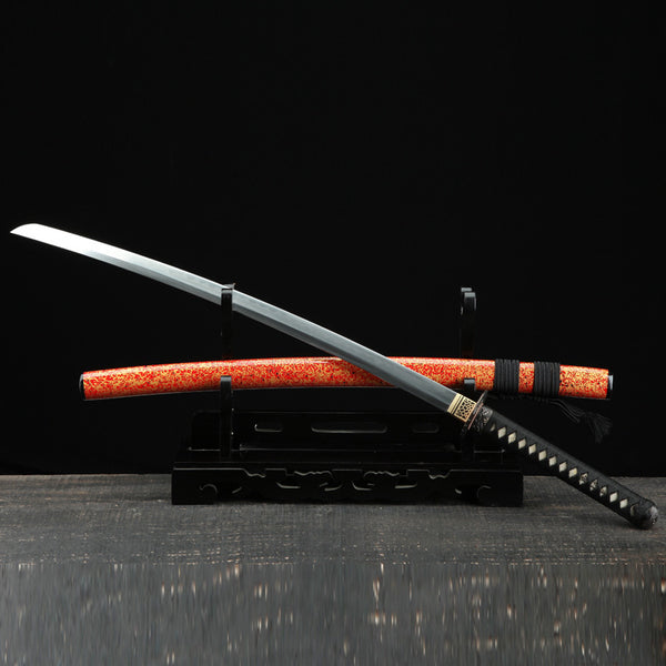 Damascus Steel Orange Samurai Sword Katana Japanese