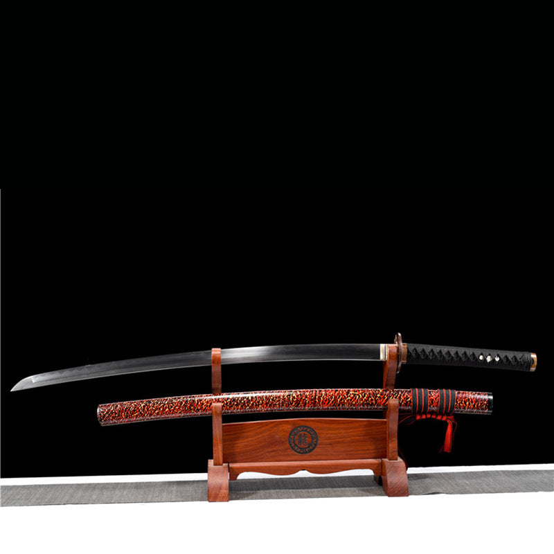 Mutsu Japan Samurai Katana Pattern Welded Damascus Blade