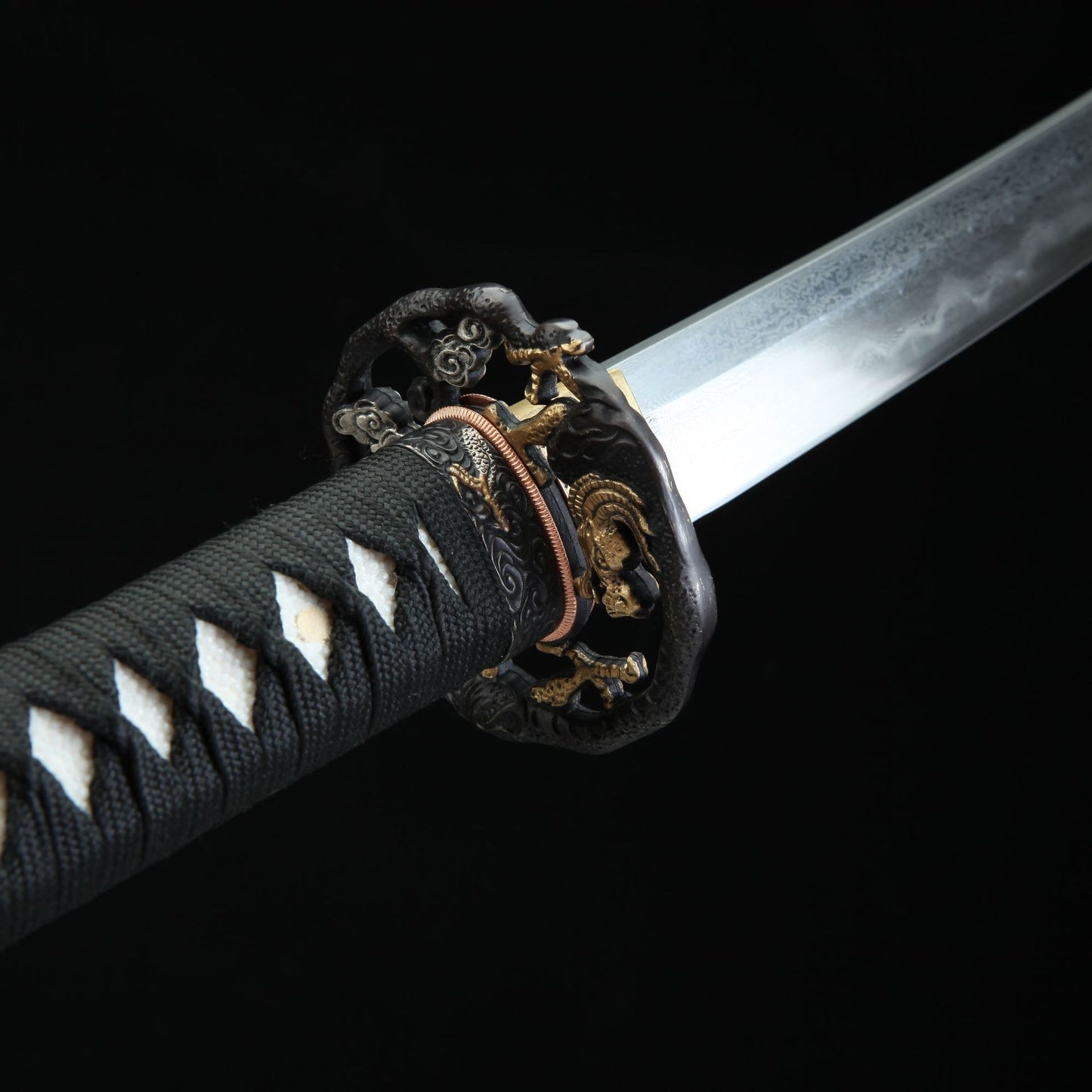 Damascus Steel Dark Green Katana