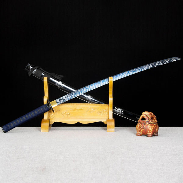 High Manganese Steel Blue Bladed Katana Japanese Sword