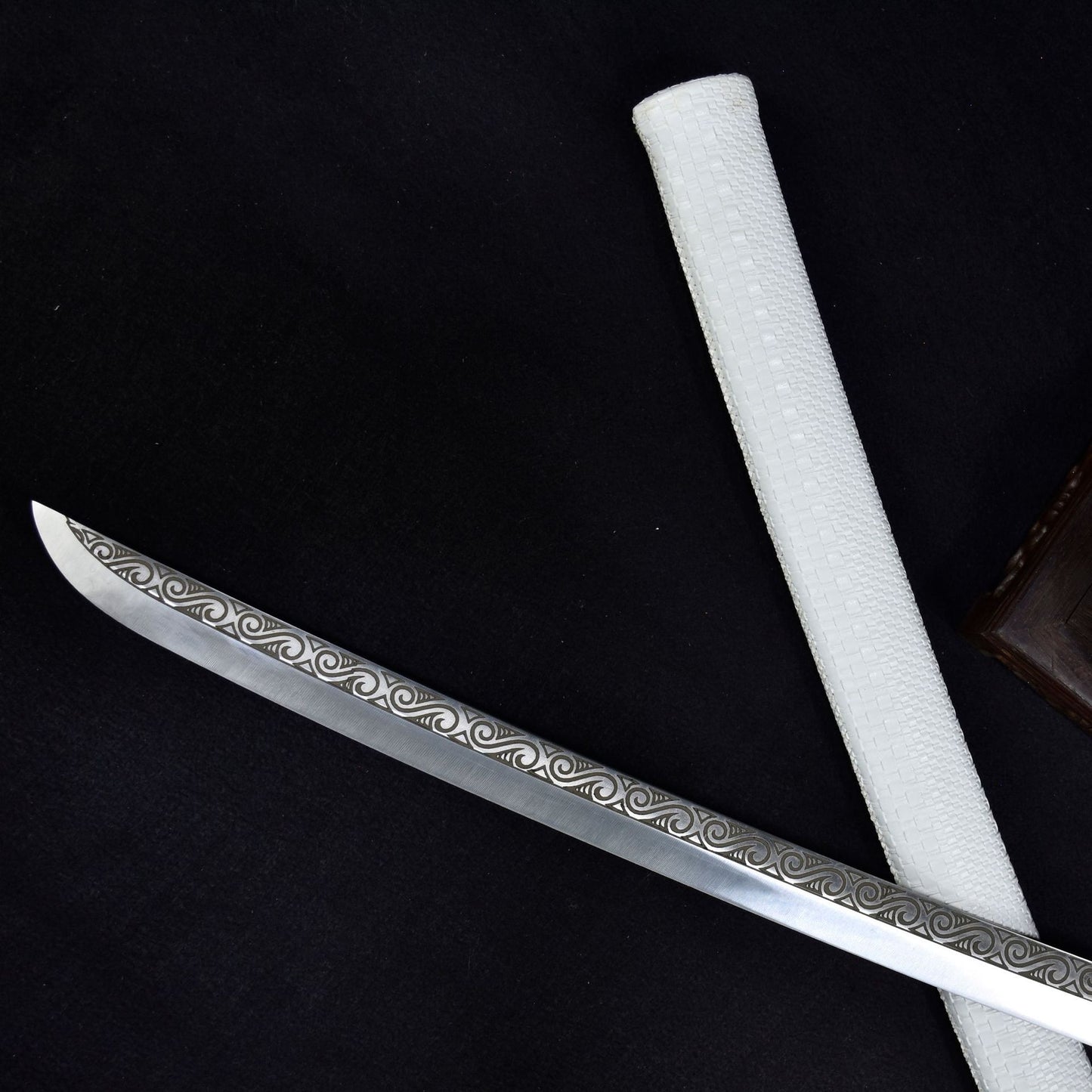 Stainless Steel All White Katana Japanese Samurai Sword