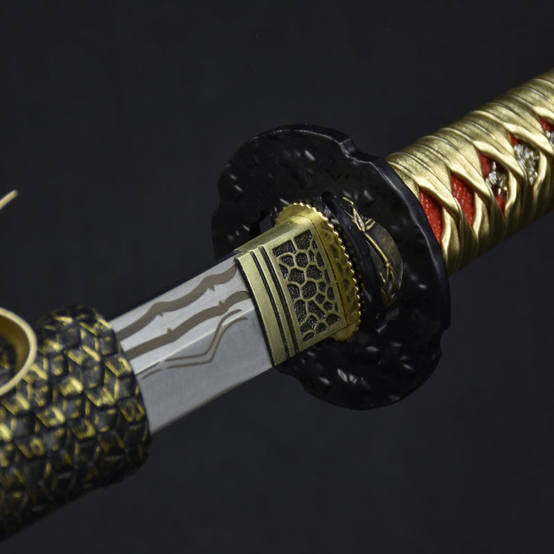 Stainless Steel Katana Black and Gold Katana Japanese Sword