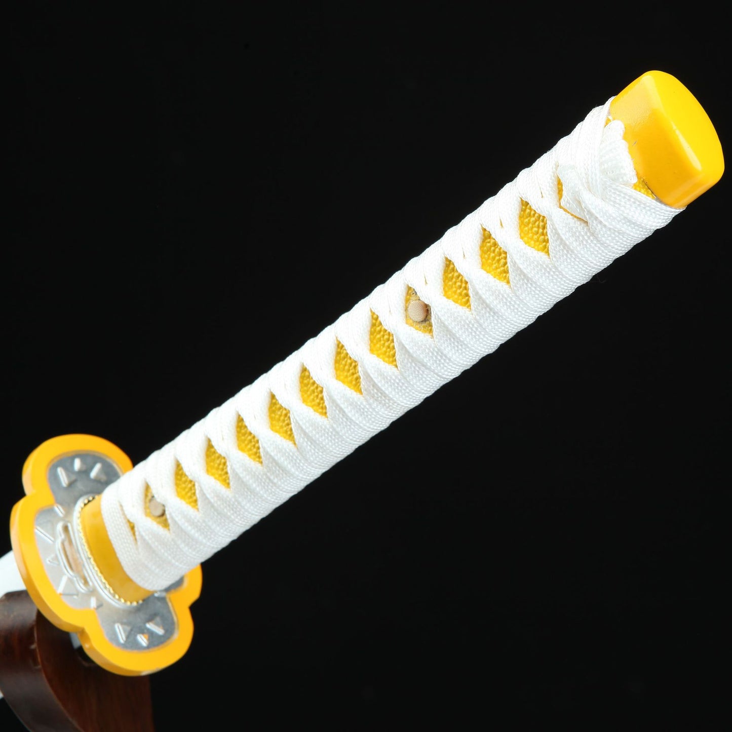 Hand Forged Demon Slayer Carbon Steel Anime Green Katana with White Sheath