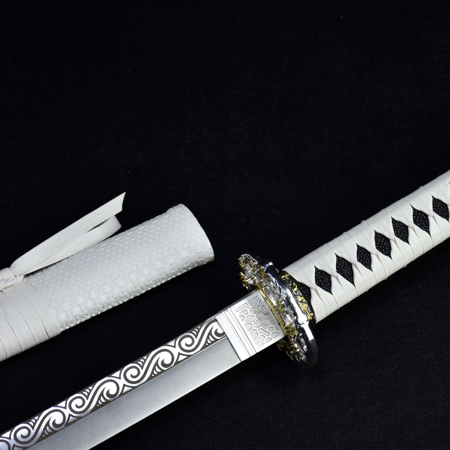 Stainless Steel All White Katana Japanese Samurai Sword