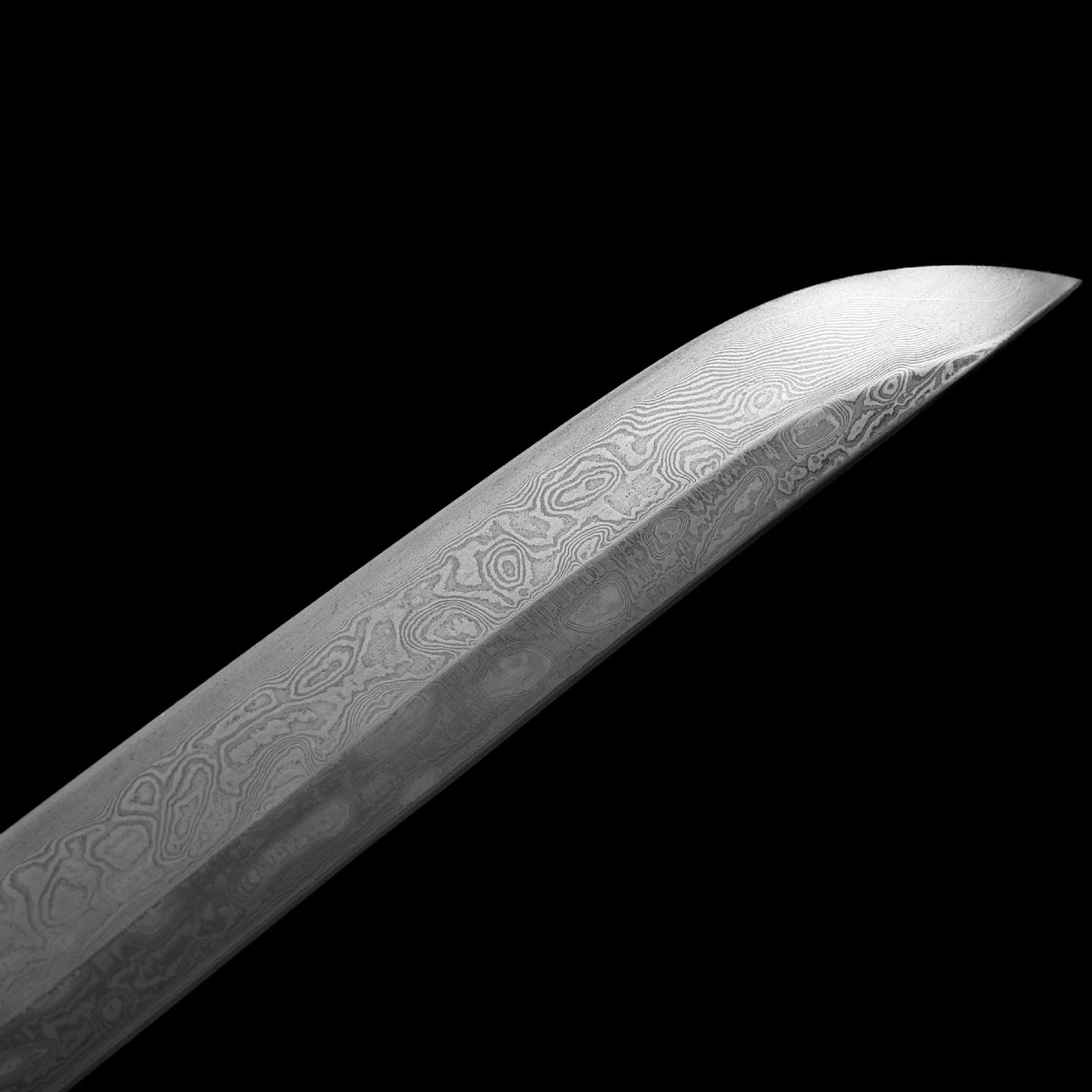 Damascus Steel Katana Sword Blue and White Samurai Sword