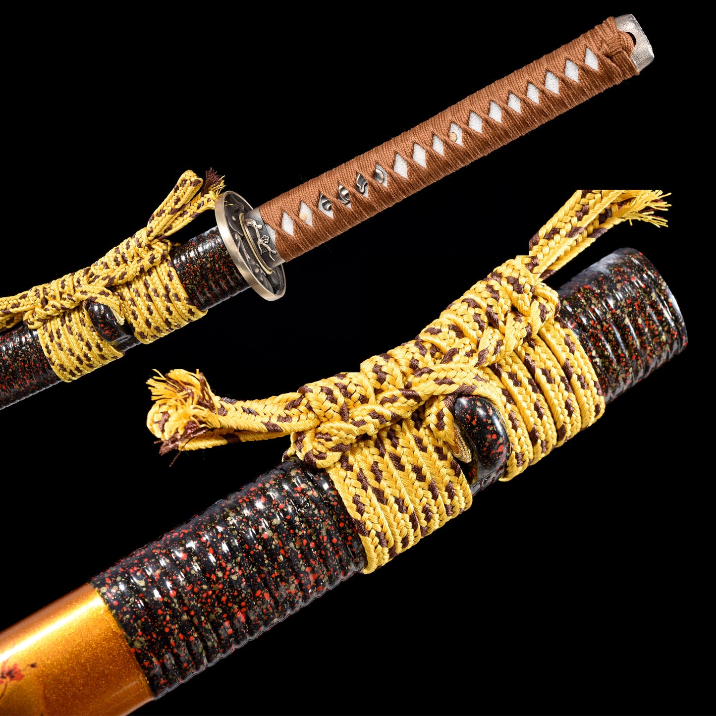 Carbon Steel Yellow Beautiful Katana Sword