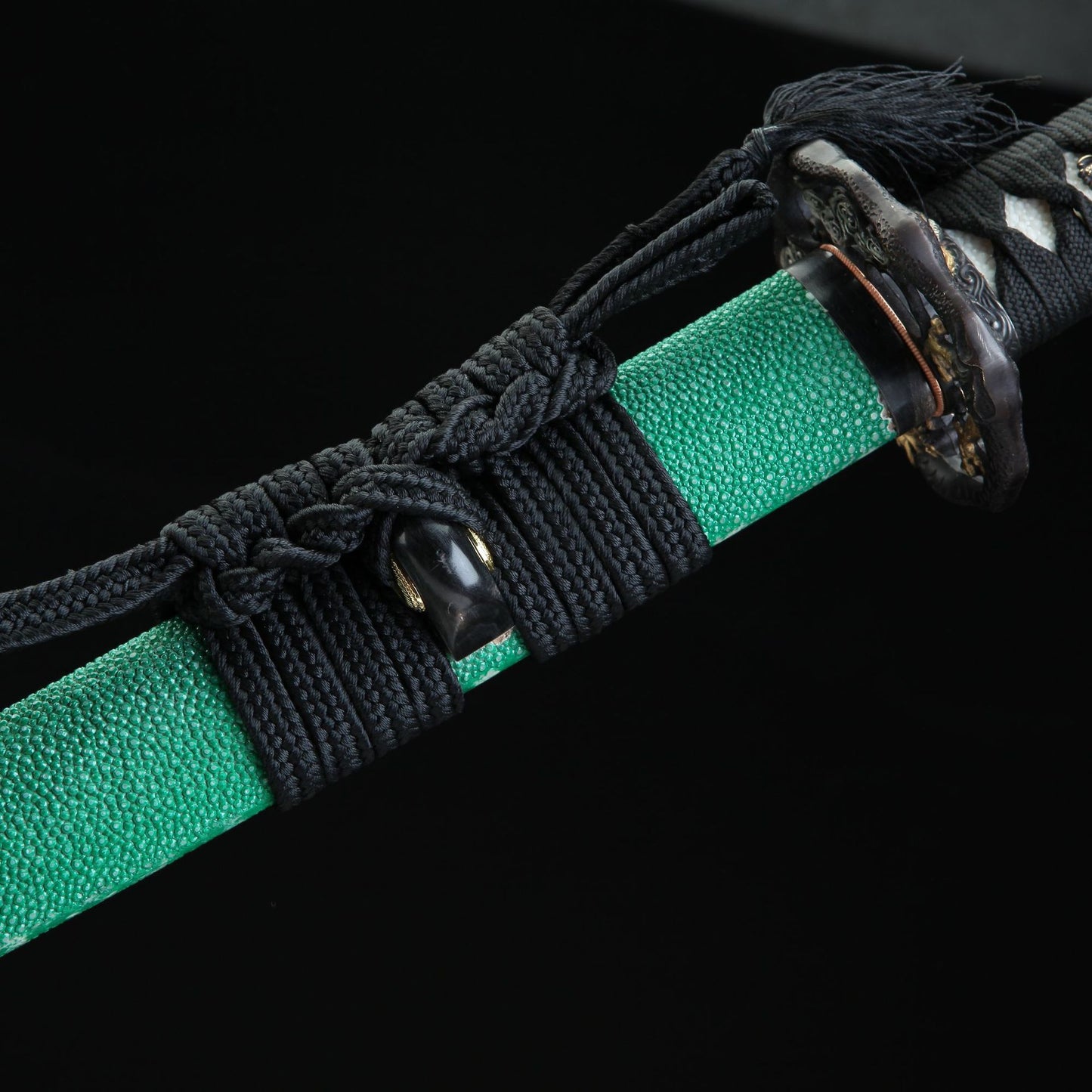 Damascus Steel Dark Green Katana