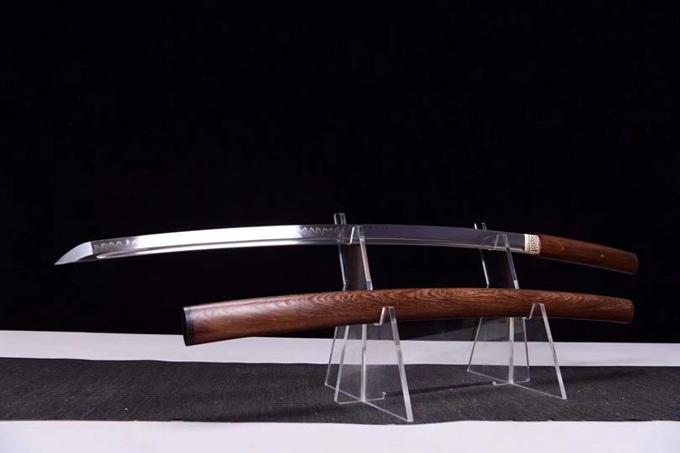 T10 Steel Brown Forged Rosewood Sheath Katana Iaido Anime Sword