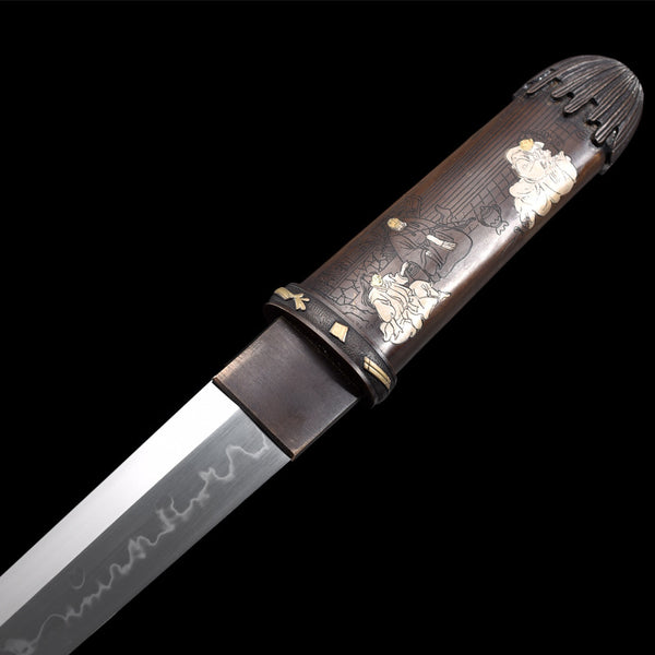 Bronze-mounted T10 Steel Tanto Saber