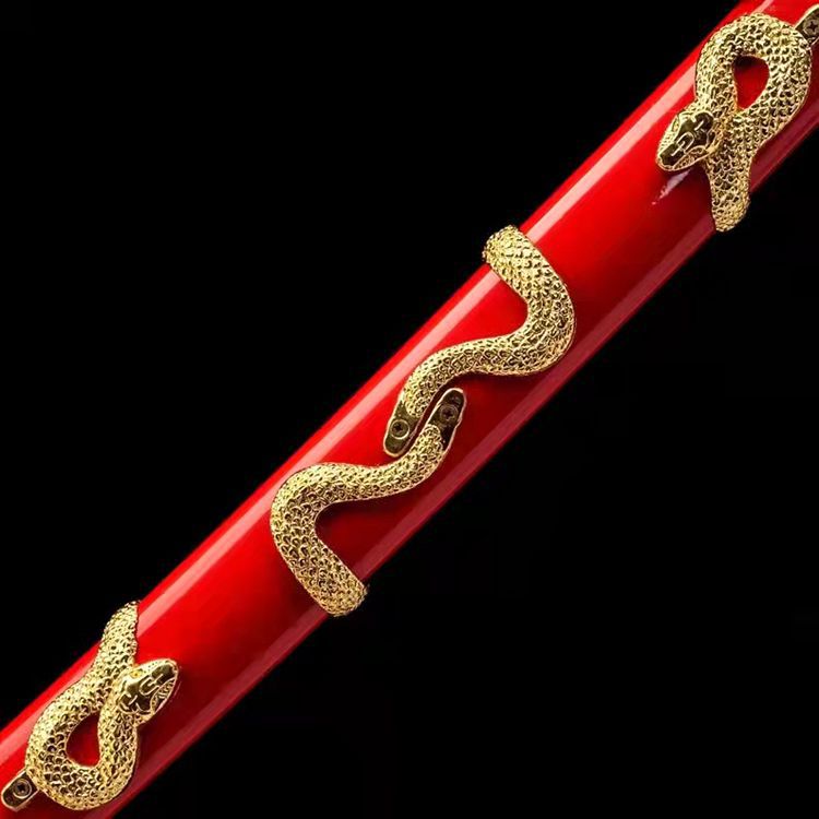 1095 Steel Katana Japanese Anime Sword Red and Black