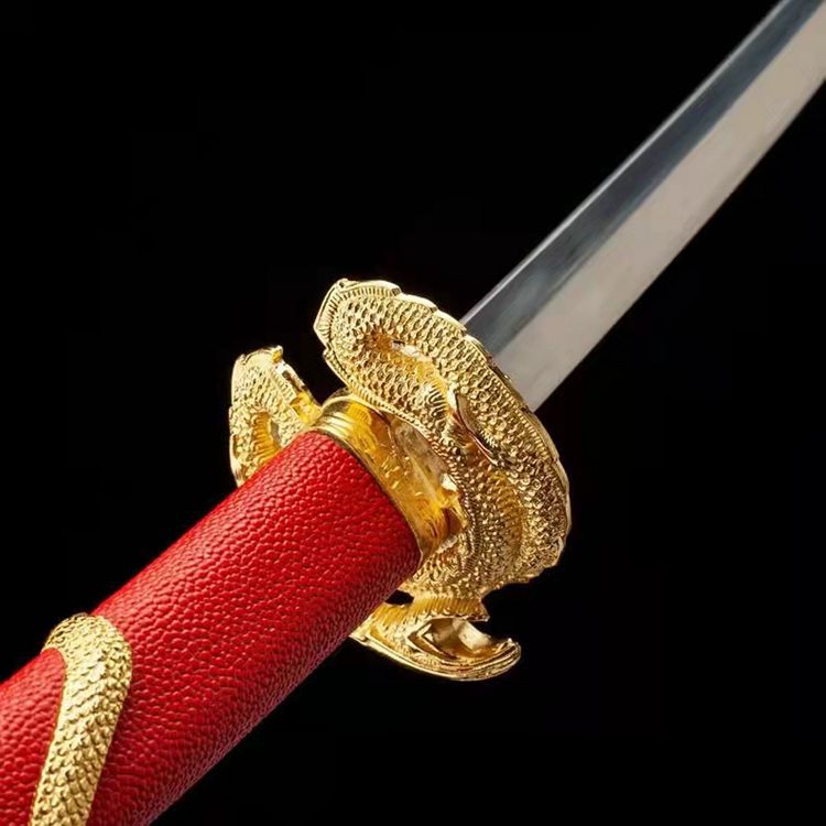 1095 Steel Katana Japanese Anime Sword Red and Black