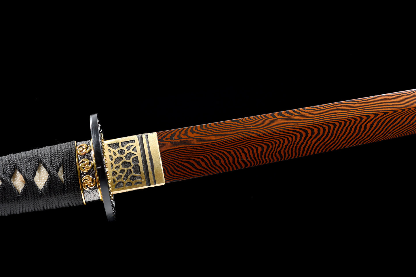 Patterned Steel Red Tanto Tang Hengdao