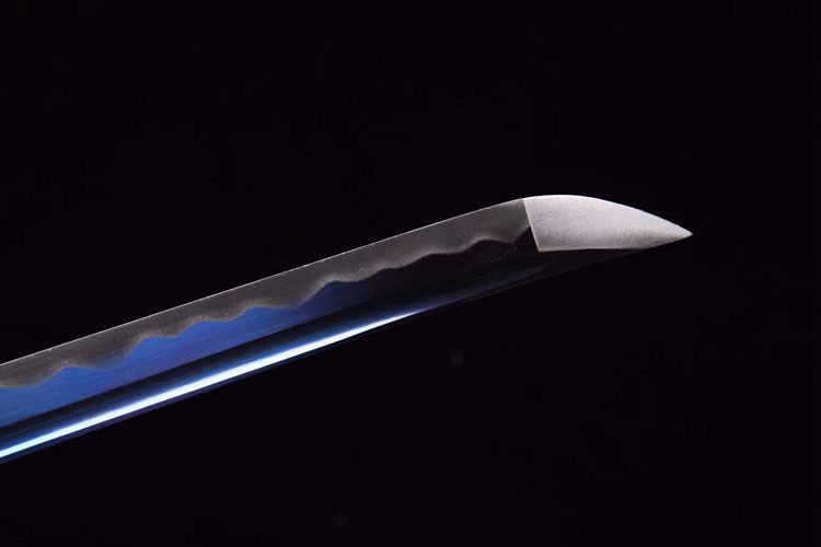 Medium Carbon Steel Iaido Blue Katana Anime Sword Hand Forged