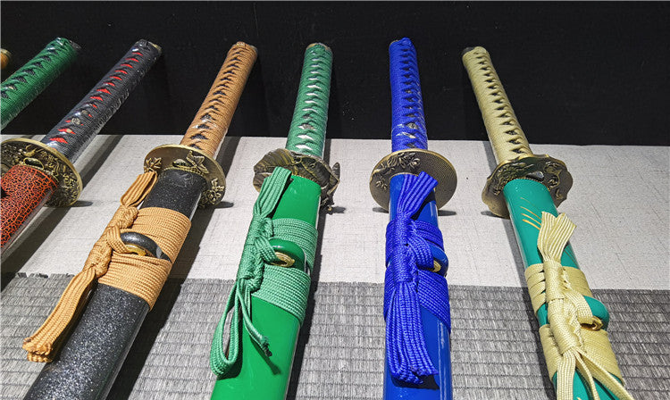 Carbon steel samurai knife