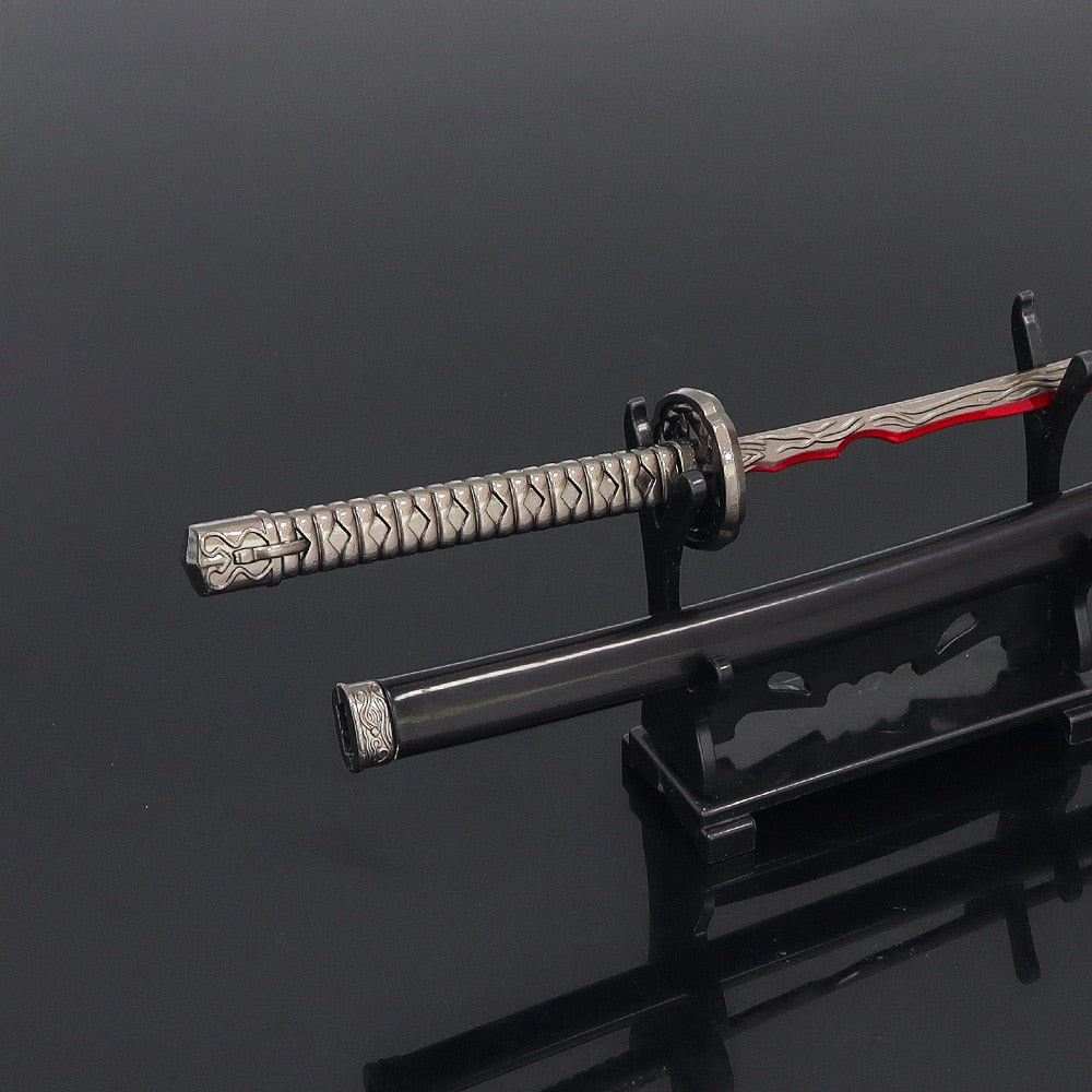 Elden Ring Sword Rivers of Blood Game Keychain Butterfly Knife Japanese