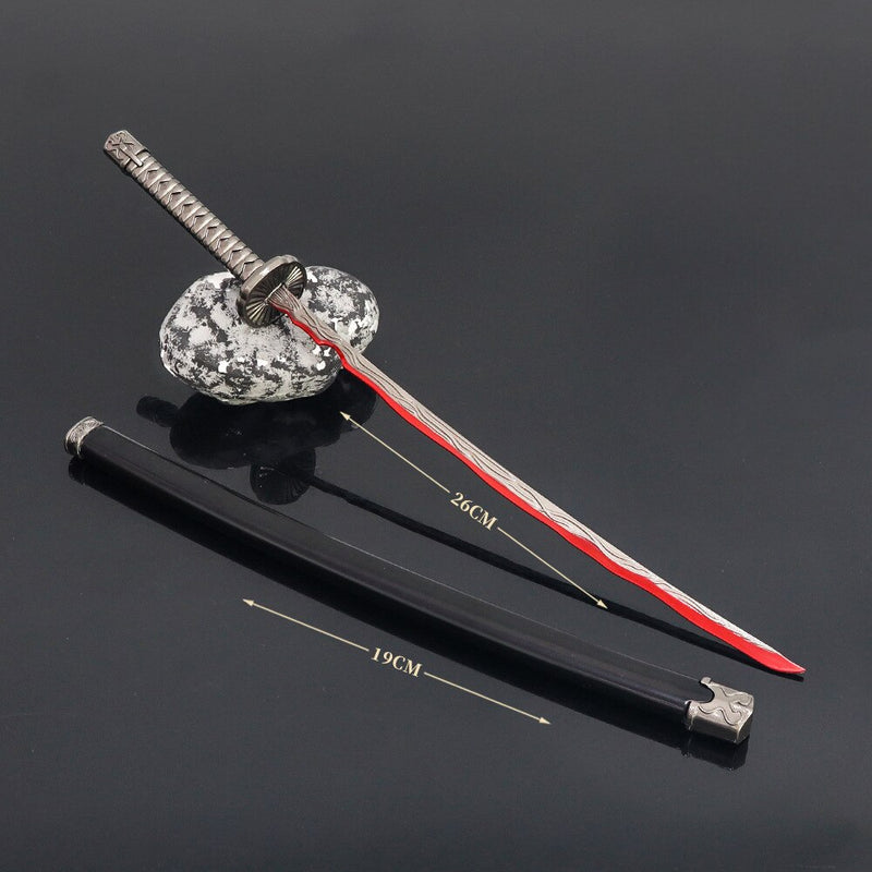 Elden Ring Sword Rivers of Blood Game Keychain Butterfly Knife Japanese