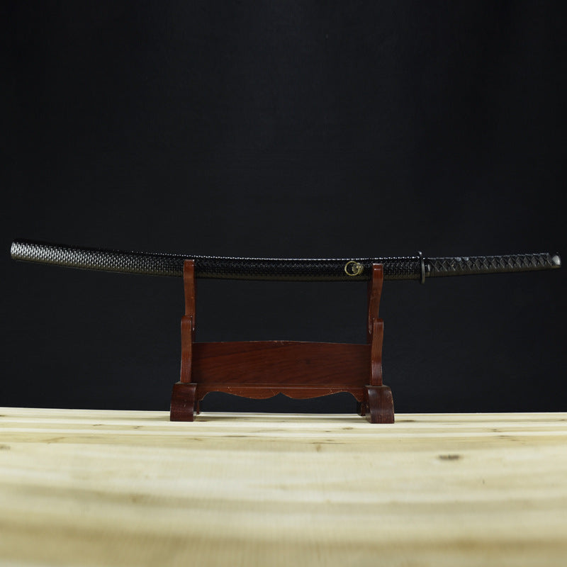 Hand-forged Hard Steel Sword Black Japanese Sword with Sheath