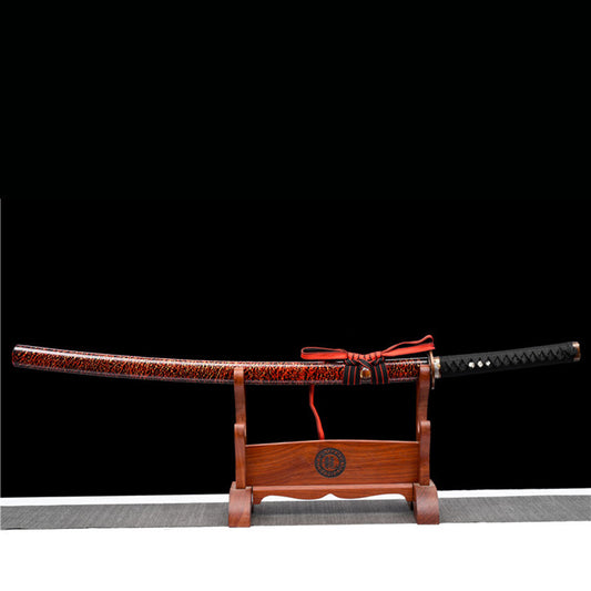 Mutsu Japan Samurai Katana Pattern Welded Damascus Blade