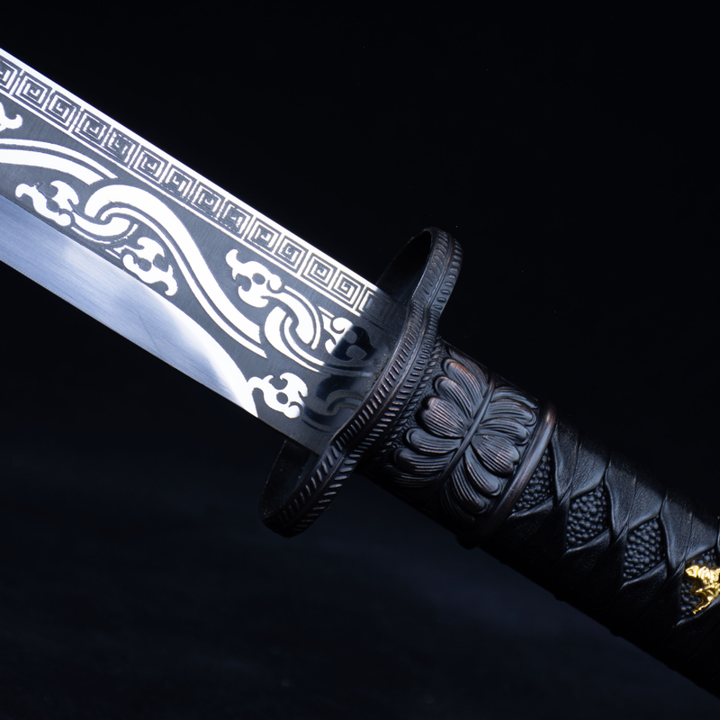 Black Steel Samurai Sword Hand Forged Katana