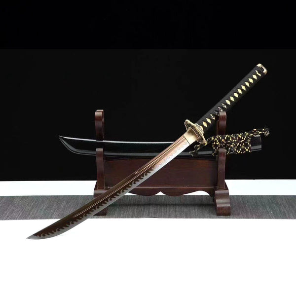 High Manganese Steel Gold and Black Katana