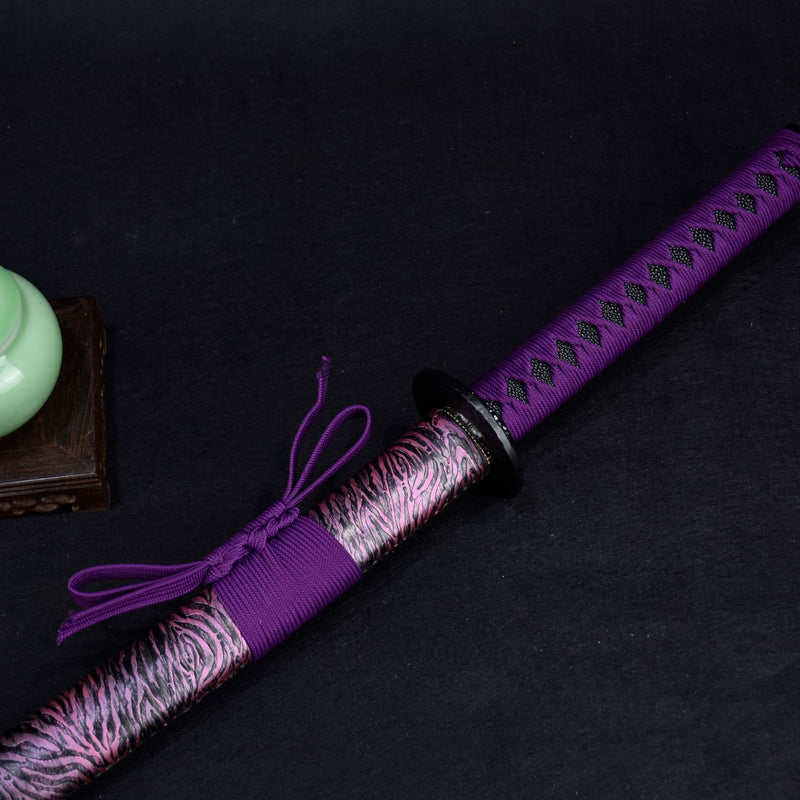 Handforged Stainless Steel Dark Purple Katana