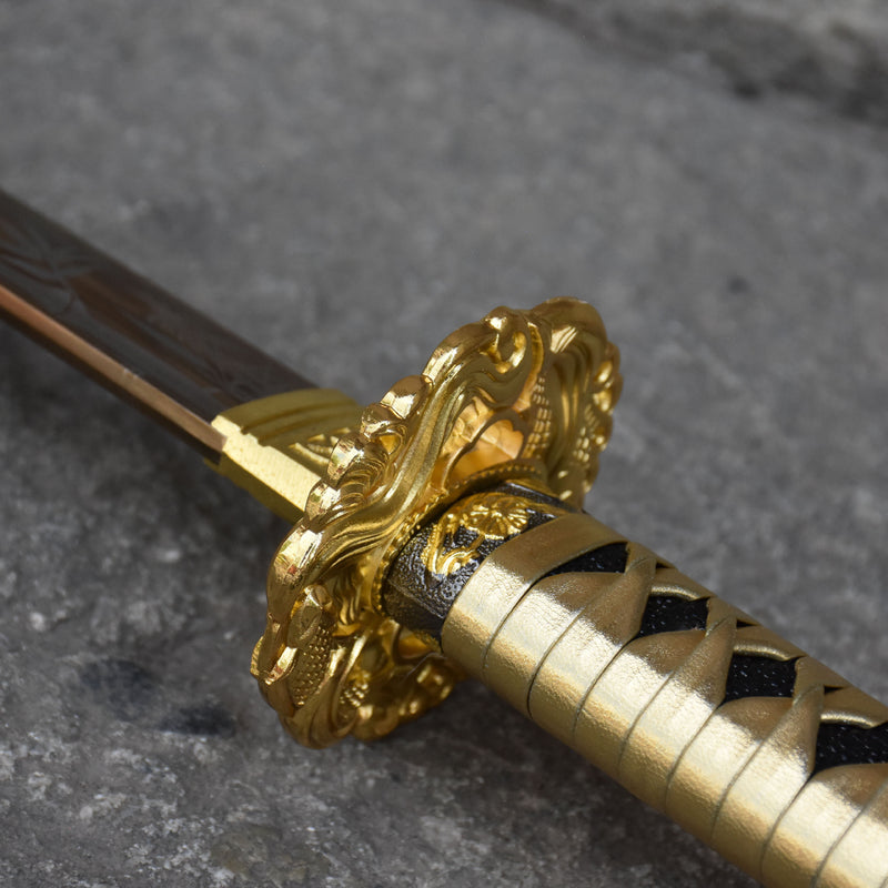 Gold Blade Katana with Sheath