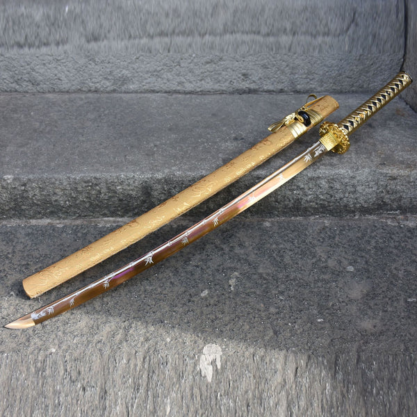 Gold Blade Katana with Sheath