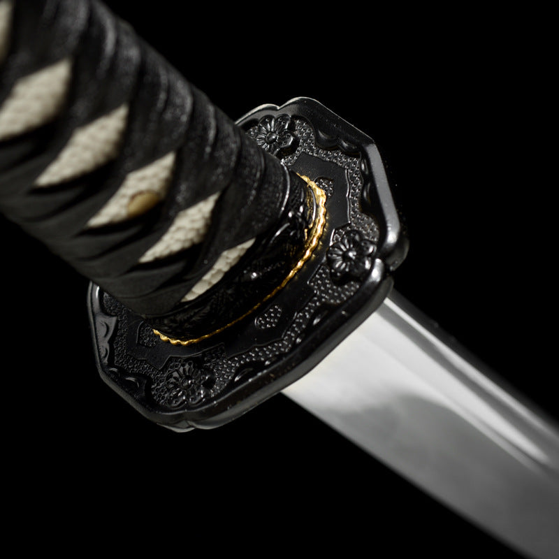 Carbon Steel Green and Black Katana Hand Forged