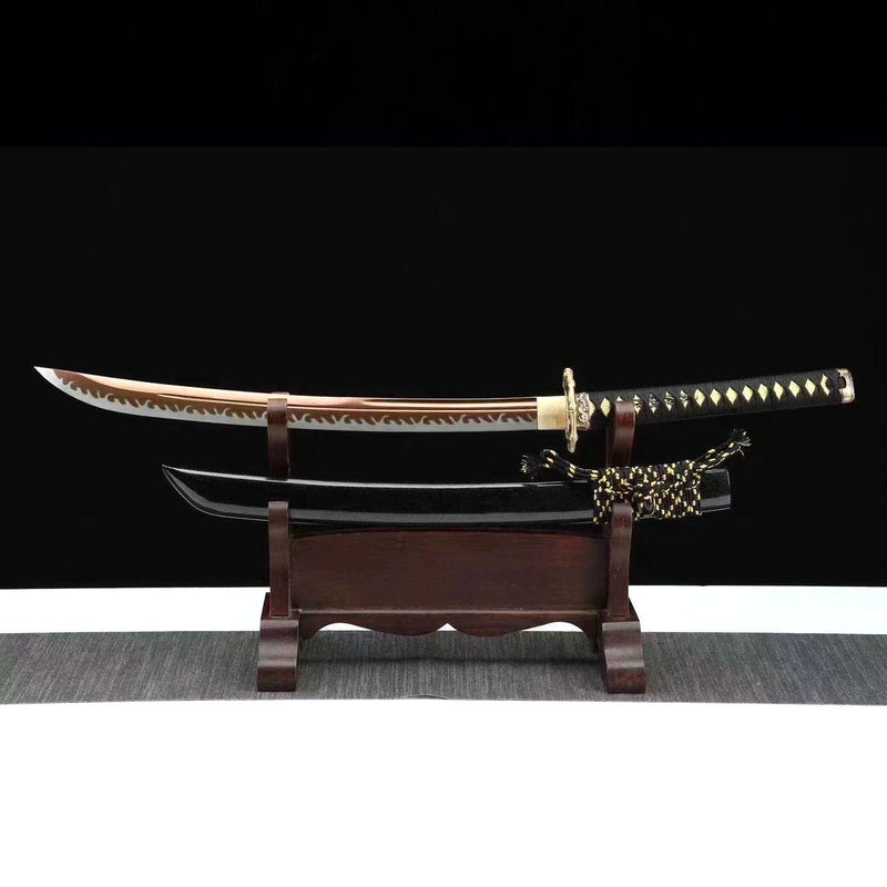 High Manganese Steel Gold and Black Katana