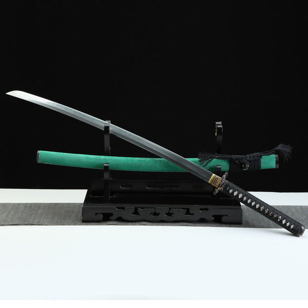 Damascus Steel Dark Green Katana