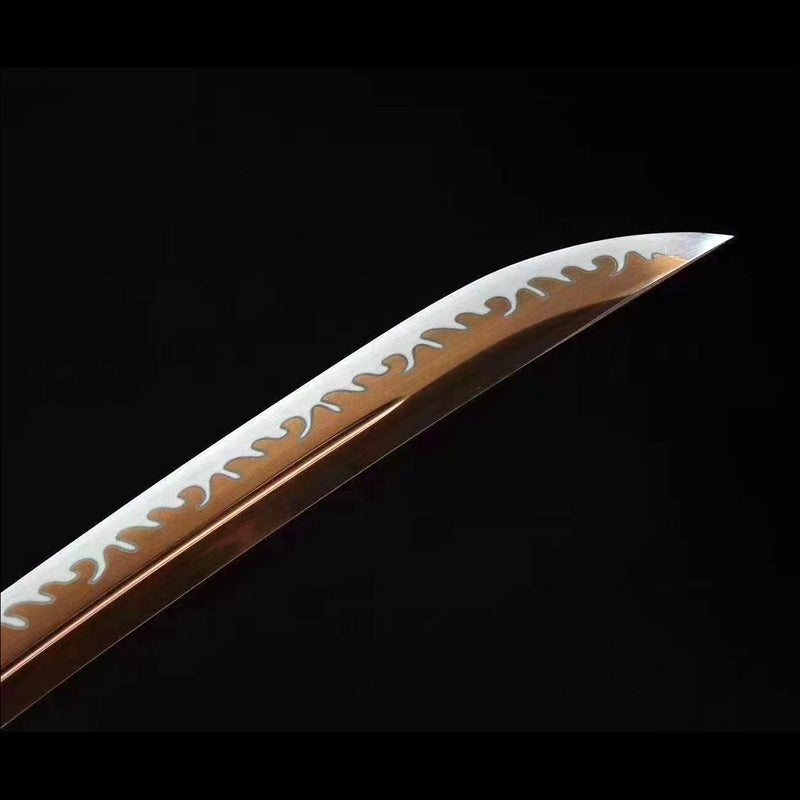 High Manganese Steel Gold and Black Katana