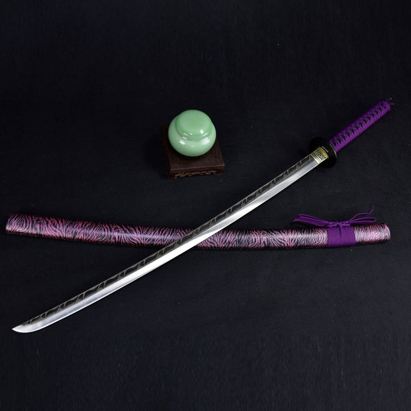 Handforged Stainless Steel Dark Purple Katana