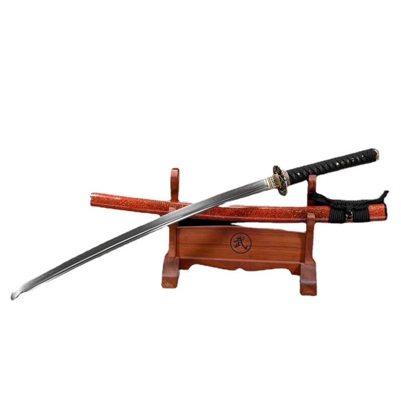 T10 Carbon Steel Japanese Red and Gold Katana