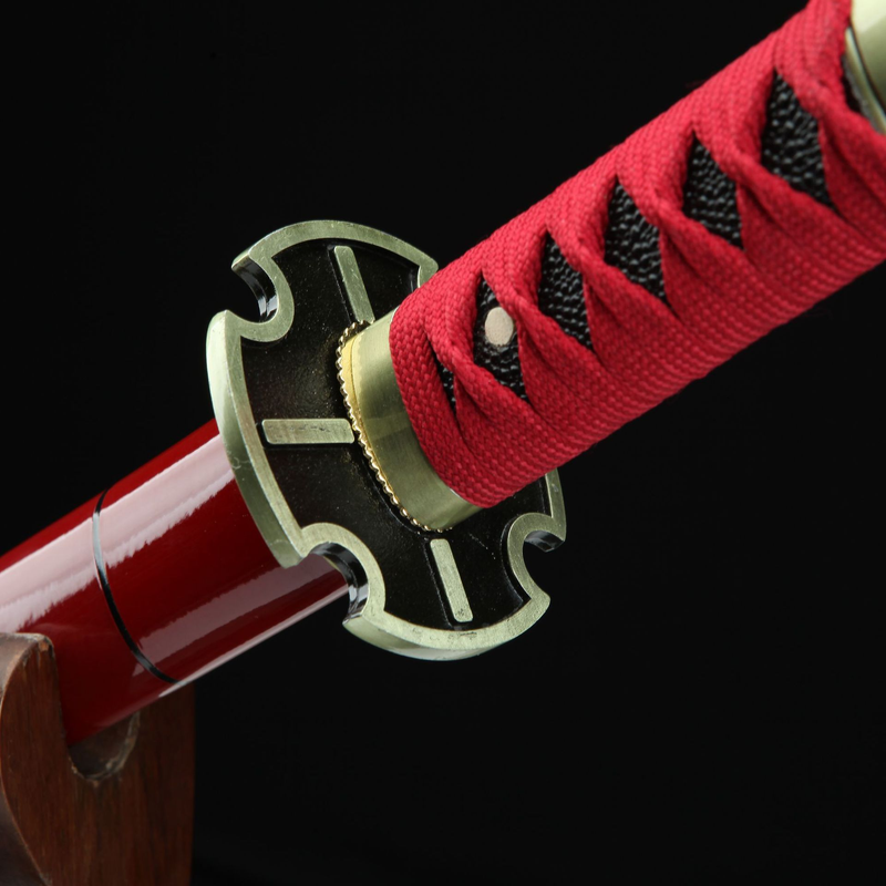 1045 Carbon Steel Katana One Piece Sword Red Handle Katana