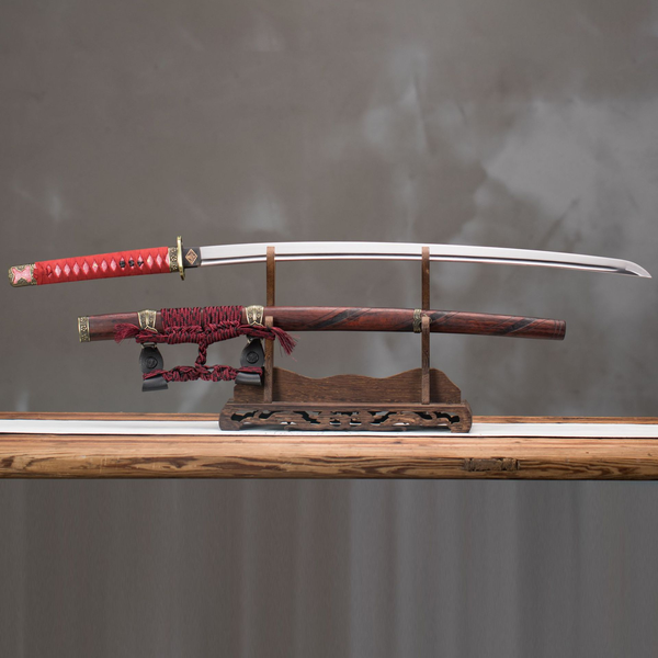 Steel Mortal Blade Sekiro Anime Sword Dark Red Katana