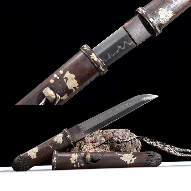 Bronze-mounted T10 Steel Tanto Saber