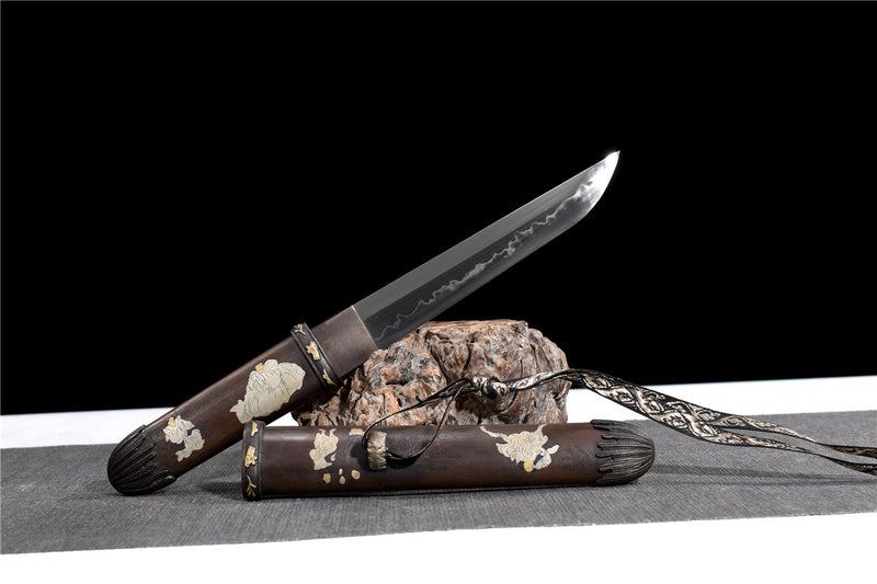 Bronze-mounted T10 Steel Tanto Saber