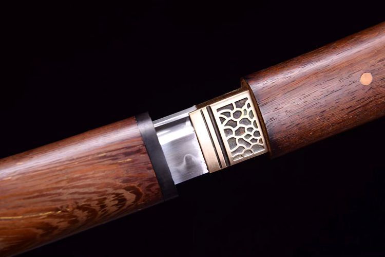 T10 Steel Brown Forged Rosewood Sheath Katana Iaido Anime Sword