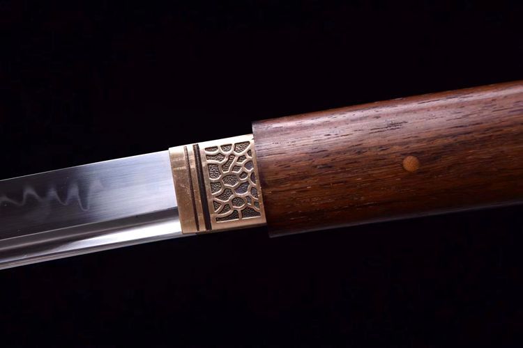 T10 Steel Brown Forged Rosewood Sheath Katana Iaido Anime Sword