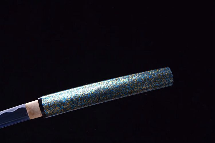 Medium Carbon Steel Iaido Blue Katana Anime Sword Hand Forged