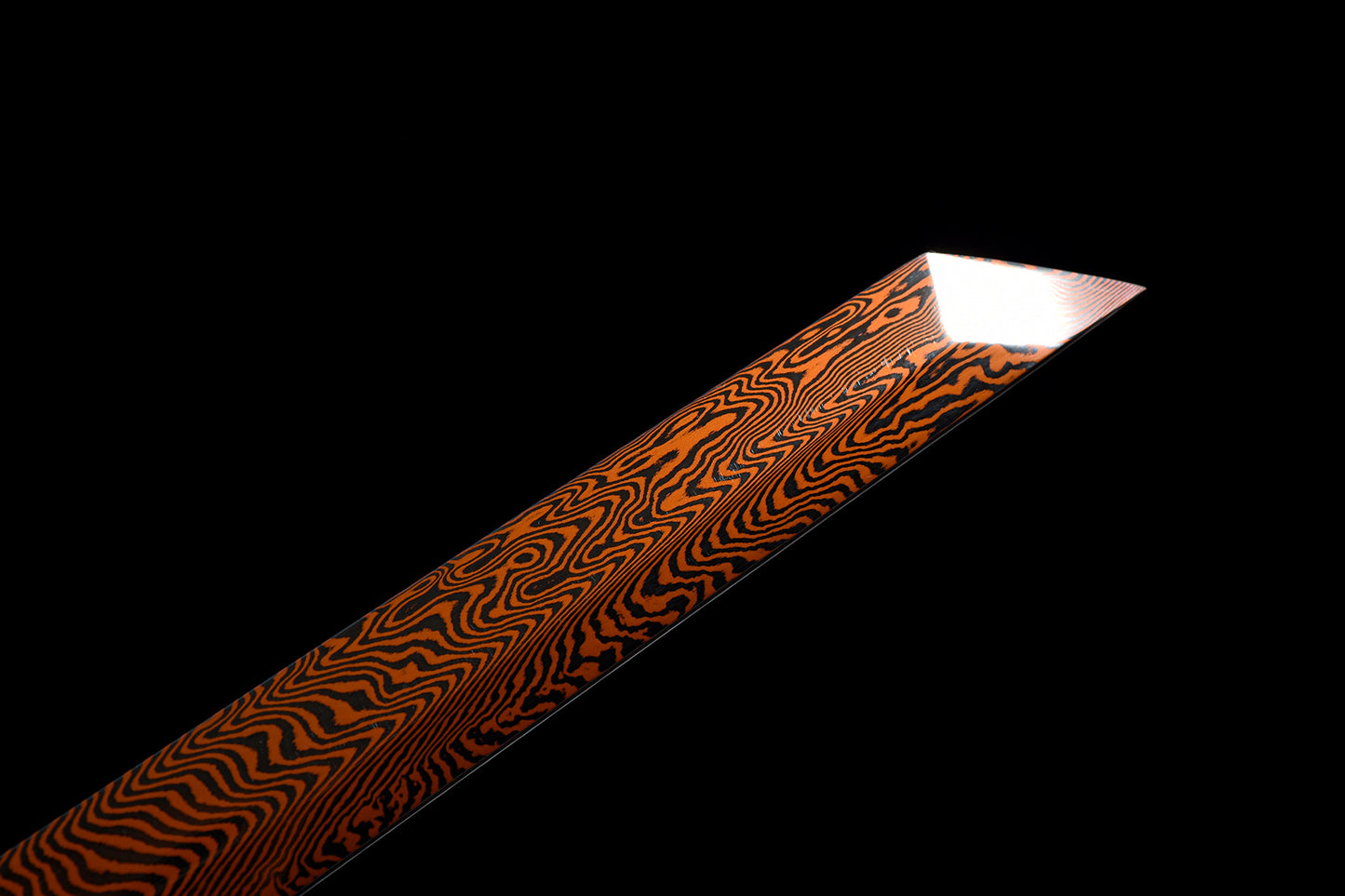 Patterned Steel Red Tanto Tang Hengdao