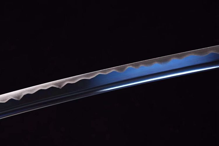 Medium Carbon Steel Iaido Blue Katana Anime Sword Hand Forged