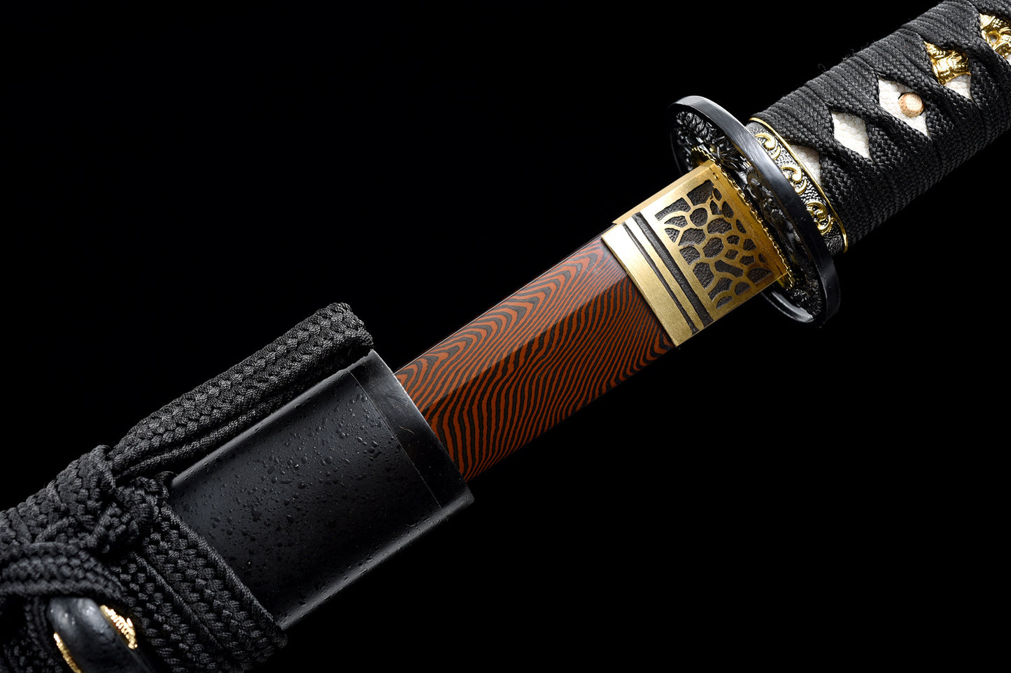 Patterned Steel Red Tanto Tang Hengdao