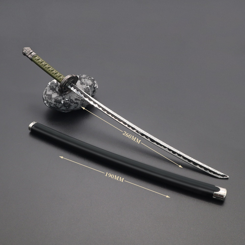 26cm Black Metal Elden Ring Moonveil Katana