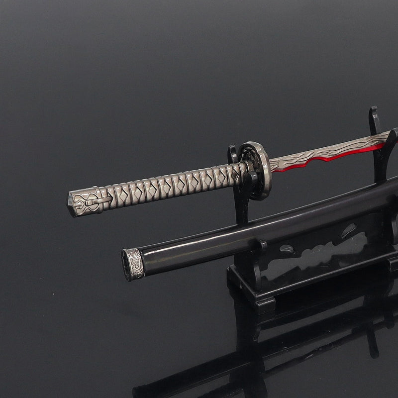 Elden Ring Sword Rivers of Blood Game Keychain Butterfly Knife Japanese
