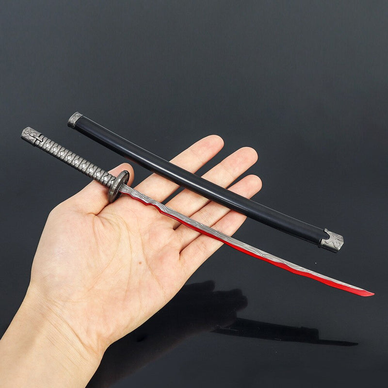 Elden Ring Sword Rivers of Blood Game Keychain Butterfly Knife Japanese