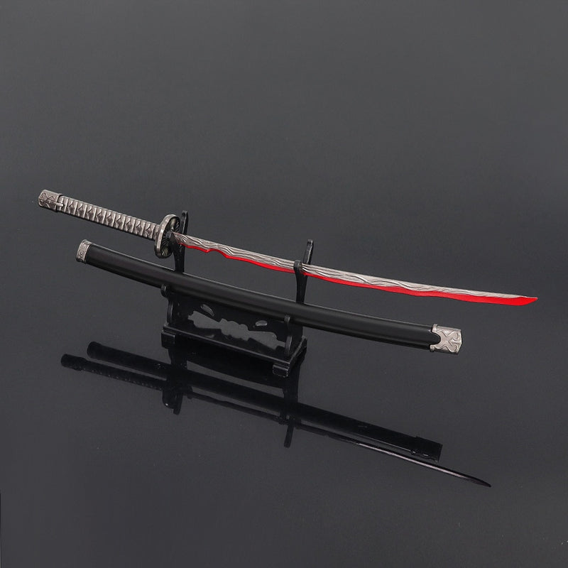 Elden Ring Sword Rivers of Blood Game Keychain Butterfly Knife Japanese