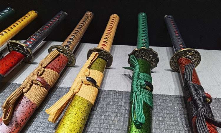 Carbon steel samurai knife